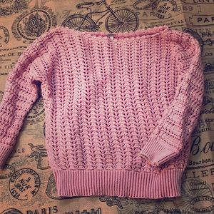 Free People loose-knit cotton sweater